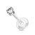 16G Push In Prong Set CZ Flat Back Labret Studs