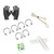 12-Piece Piercing Kit - Includes 6 16g Horse shoe with spikes, 2 Needles, 1 Forceps, 2 Alcohol Wipes and a Pair of Gloves