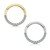 14Kt. Gold CZ Paved half Circle Hinged Hoop Rings for Nose ,Septum, Daith 16ga