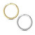 14 Kt. Solid Gold Braided Hinged Clicker Hoop Ring- Nose , Septum, Tragus, Rook, Cartilage 16ga