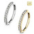 Outward Paved CZ Bendable Hoop Ring