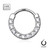 14G Front Facing Prong CZ Hinged Clicker Hoop Segment Ring