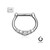 16G Five Paved CZ Clicker Hoop Septum Ring