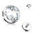 Internally Threaded Flat Dome CZ Anchor Tops Dermal Piercings Jewelry