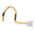 Corkscrew Nose Ring Stud 20G