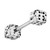 Clear Double Dice Tongue Barbell
