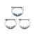 Five CZ Hinged Clicker Segment Ring Piercing