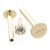 14k Solid Gold Threadless Crystal CZ Labret Stud 16G