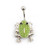 Frog CZ Body Design Belly Button Ring 14ga