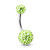 Green Ferido Gems Belly Button Ring