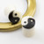 White Bone Yin Yang Symbol Plugs Ear Gauges