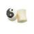 Pair of Organic Horn Bone with Yin Yang Symbol Design Plugs 