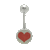 Surgical Steel Heart Female Symbol Belly Button Ring