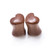 Pair of  Heart Wood Style Ear Plugs 