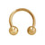 14k Gold Horseshoe Circular Barbells