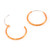 PVD Orange Hinged Hoop Earrings