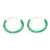 PVD Green Hinged Hoop Earrings