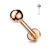 PVD Rose Gold Push In Balls Labret Studs