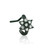 Ion plated surgical steel nose ring Crowler Flower Gem flower design 