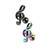 IP Treble Clef Music Note Tragus / Cartilage Piercing Stud Earring