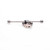 Flower Design 14ga Industrial Barbell with Antique Style Silver Charm