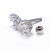 Externally Threaded Dragon Claw Triple Star CZ Earrings Tragus Barbell