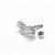 Triple Star 16ga Cartilage Piercing Bar with CZ Gems