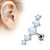 White Opal Tragus Earrings Barbell