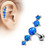 Blue Opal Tragus Earrings Barbell