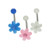 Jewel Acrylic Flower 14 gauge Belly Button Ring