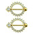 PVD Gold CZ Circle Of Life Nipple Ring