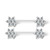 Clear CZ Flower Nipple Barbell
