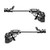 Nipple Barbells with a Rose Pistol Design Surgical Steel 14 Gauge- Sold as a Pair