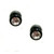Pair of Black with Press Fit 4mm Clear Cubic Zirconia Magnetic Earrings