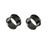 Pair of Large Gauge Black Anodized Titanium Double Flared Tunnel Ear Plugs