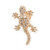 PVD Rose Gold CZ Lizard Flat Back Labret Studs