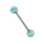 Light Blue Acrylic Swirl Beads Barbell