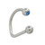 Blue CZ Lippy Loop Labret Lip Piercings