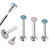 Bezel Opal Top Labret Studs Lip Piercings