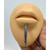 14G Curved Distrube Labret Stud