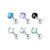Semi Precious Stone Labret Studs