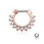 PVD Rose Gold CZ Hinged Clicker Segment Ring
