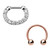 PVD Rose Gold Clicker Septum Rings Horseshoe Circular Barbells