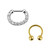 Pair of Septum Rings 16ga Combo with IP Horseshoe Surgical Steel
