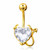 Clear Heart CZ Belly Rings
