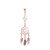Ion-Plated Rose Gold 14ga Belly Ring with DreamCatcher Dangle