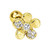 PVD Gold Flower CZ Tragus Barbells
