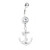Anchor Dangle CZ Belly Button Rings