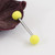 Tongue Barbell with Acrylic Textured Designed Balls 14ga 5/8 inches -15mm
