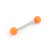 Tongue Barbell with Acrylic Textured Designed Balls 14ga 5/8 inches -15mm